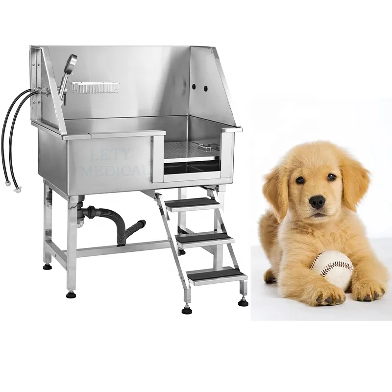 

Pet Pool Stainless Steel Pet Spa Tub Pet Clinic Offers Dog Grooming Tub