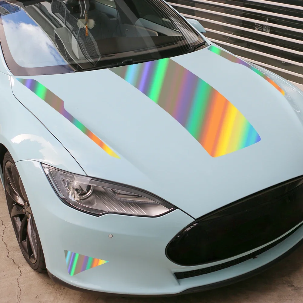 

Car Sticker For Tesla Model Y Hood Blackout Wrap Vinyl Front Bumper Decals Car Waterproof Vinyl Film Auto Exterior Accessories