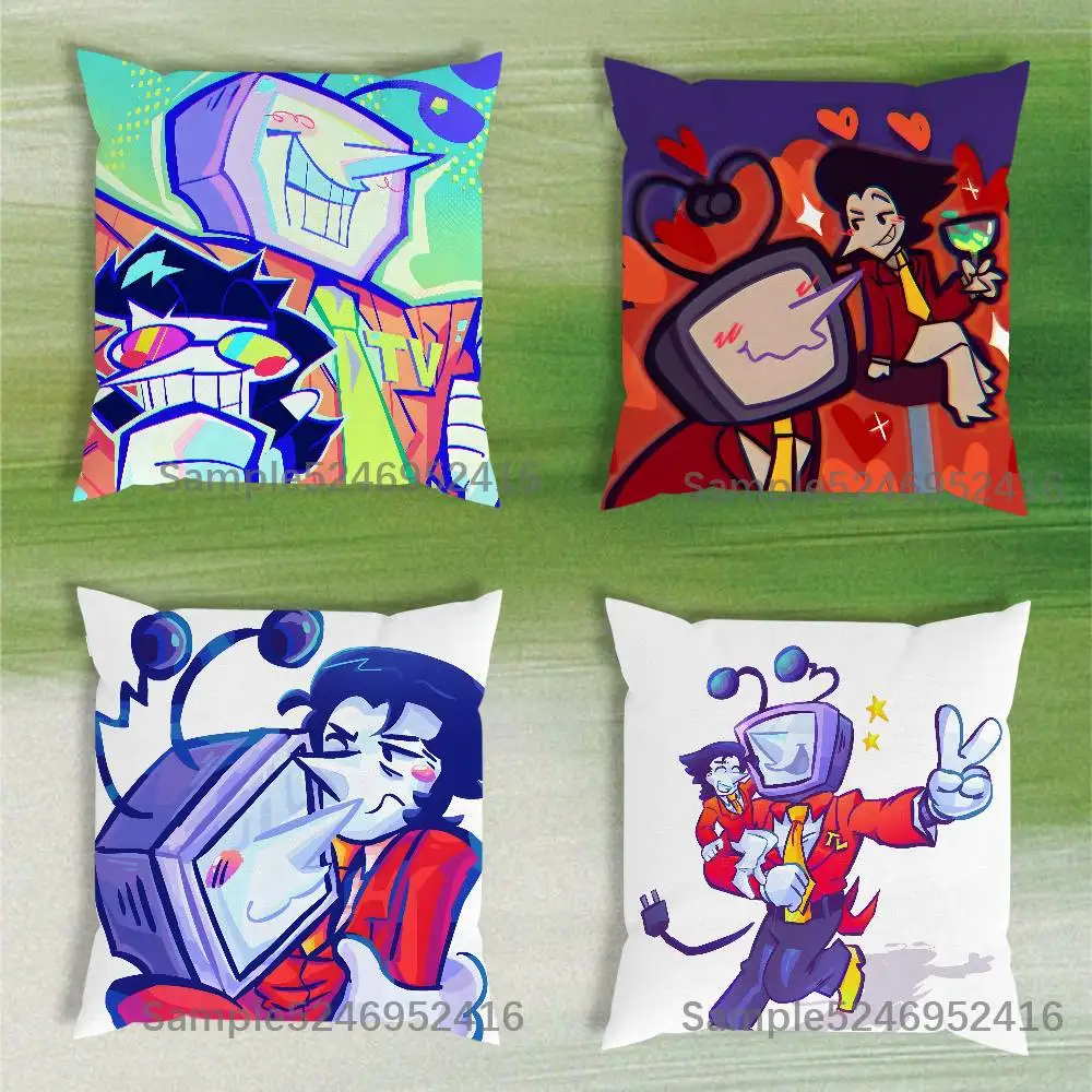 Spamton Tenna D-Deltarune Pillow Case Cover Square Sofa With For Pattern Comfortable Cushion suitable Of Room