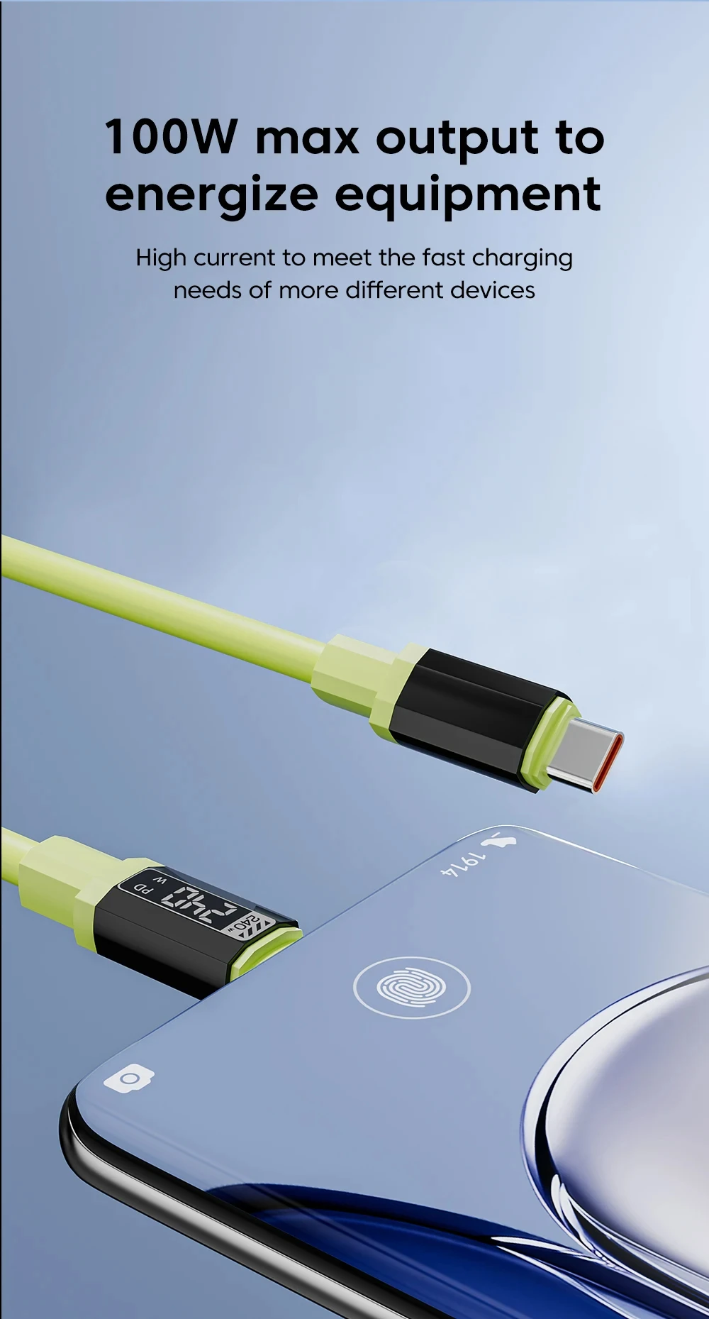 NNBILI 5 Stück 240 W Typ-C-Kabel, schnelles Ladekabel, Datenkabel für iPhone, Samsung, Xiaomi, Huawei, USB-C auf Typ-C, Schnellladekabel – Detail 2