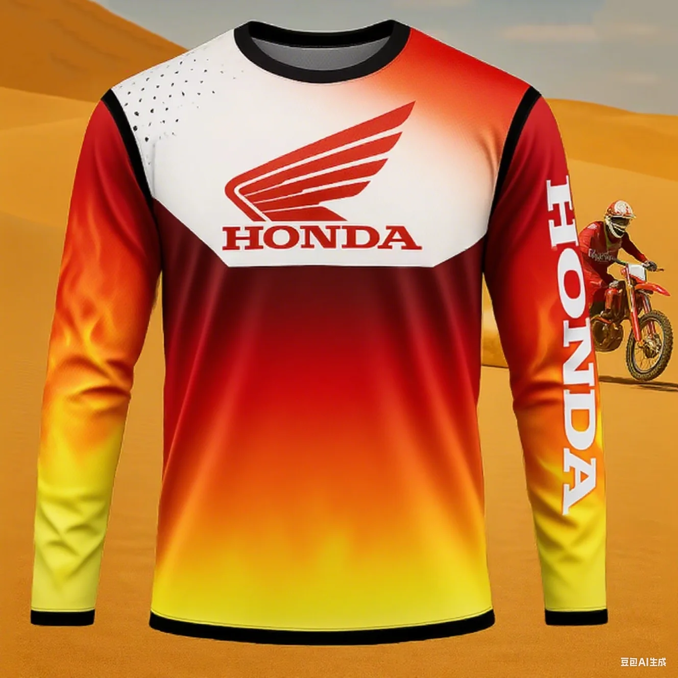 2026New على الطرق الوعرة دراجة نارية ركوب تي شيرت التجفيف السريع تنفس طويلة الأكمام للرجال والنساء هوندا ركوب قمم تي شيرت
