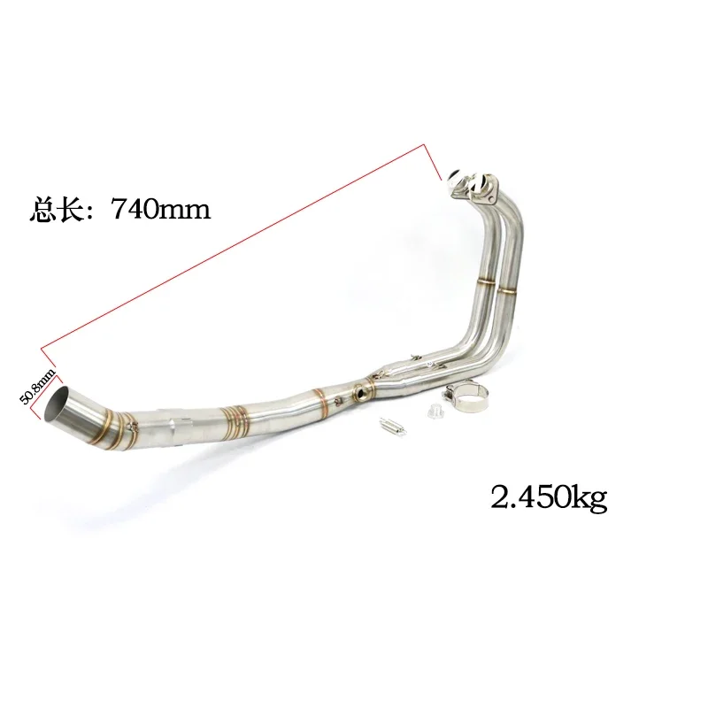 Slip On For Kawasaki Ninja 400 Z400 Z250 Ninja 250 2017 - 2022 Full System Motorcycle Exhaust Pipe Slip On Full System Link Pipe