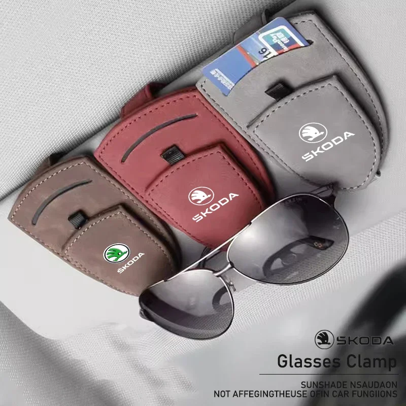 clipe-de-oculos-de-camurca-para-carro-viseira-de-sol-bracadeira-para-skoda-kylaq-elroq-kodiaq-octavia-enyaq-kamiq-scala-rapida-excelente-karoq-yeti