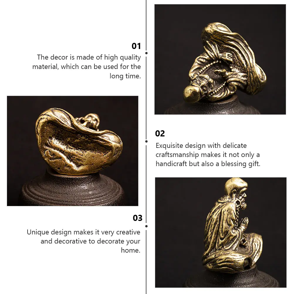 

Buddha Statue Ornament Home Decor Copper Ornaments Brass Craft Style Design Auspicious Bronze Accents