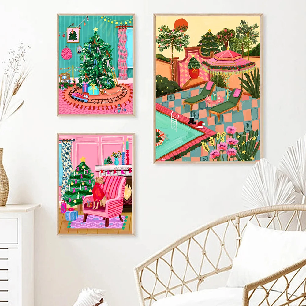 New York Winter Wonderland Travel Landscape Wall Art Canvas Painting Christmas Posters And Prints Pictures For Living Room Decor