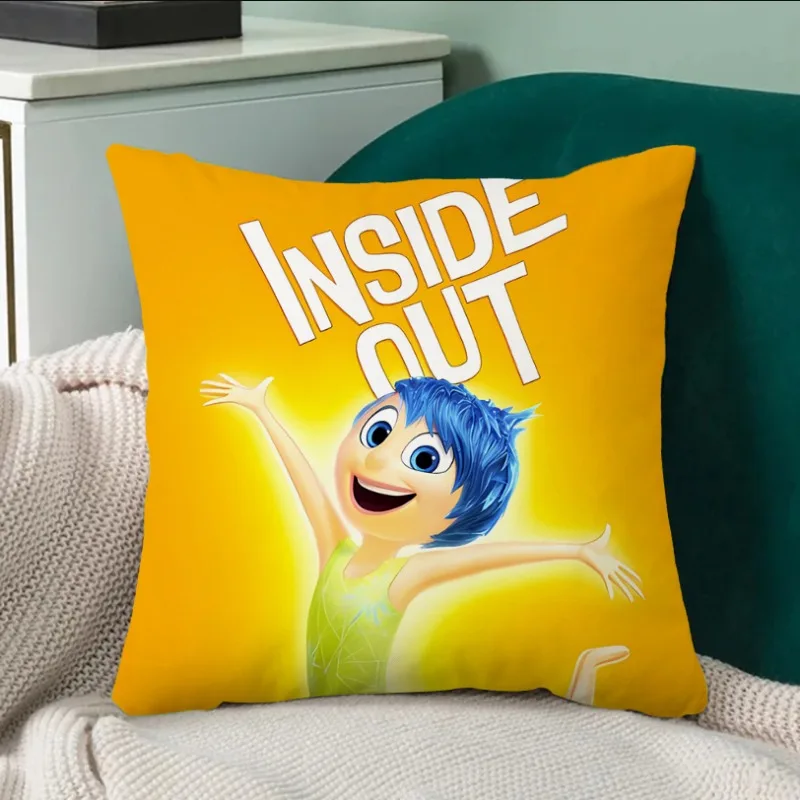 Disney Inside Out 2 Graphics Printed Pillow Case Anime Cute Cushion Cover Cartoon Creative Pillowcase Fashion Pillowslip 45x45cm