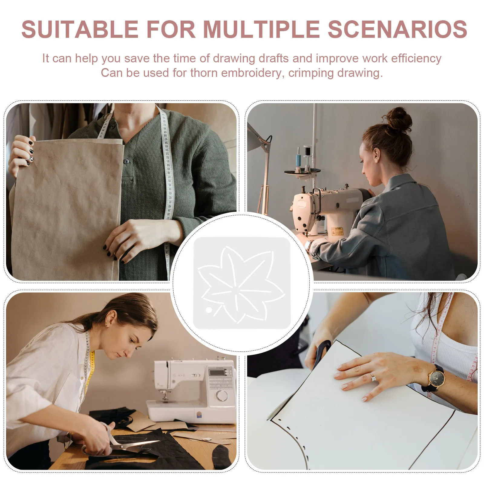 

Набор из 6 шаблонов для квилтинга с цветочными узорами, многофункциональные шаблоны для шитья, инструменты для рукоделия, вышивки, многоразовые