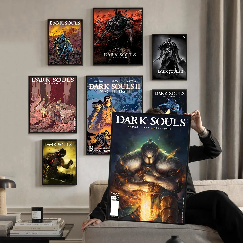 Game D-Dark S-Souls Whitepaper Poster Waterproof Paper Sticker Coffee House Bar Posters Wall Stickers