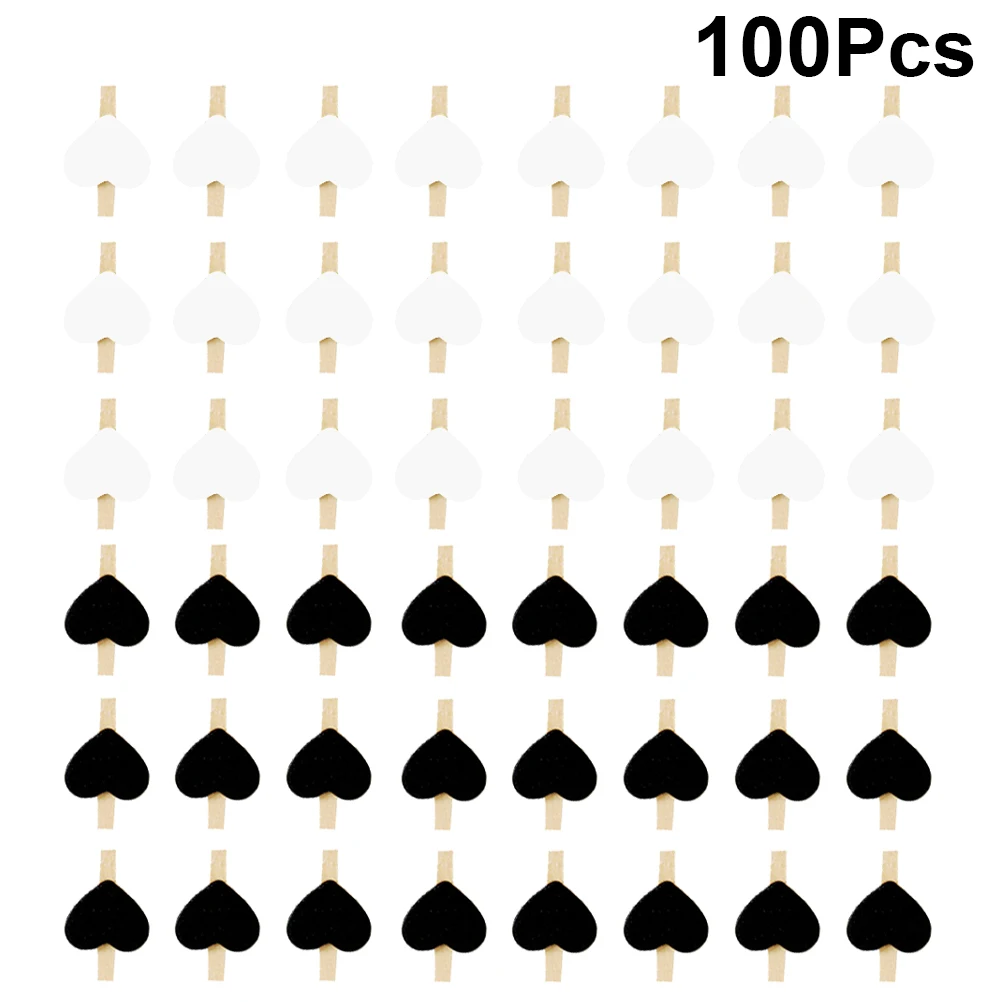 

100pcs 3Cm Love Shaped Wooden Clips Natural Wood Craft Material Photo Holder For Cards Gift Tags Holiday Decorations Wooden