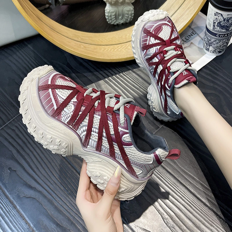 Original Design Hight Quality Winter Plush Warm New Flat Sneakers For Women's Black White Mixed Colors Height Increasing Shoes