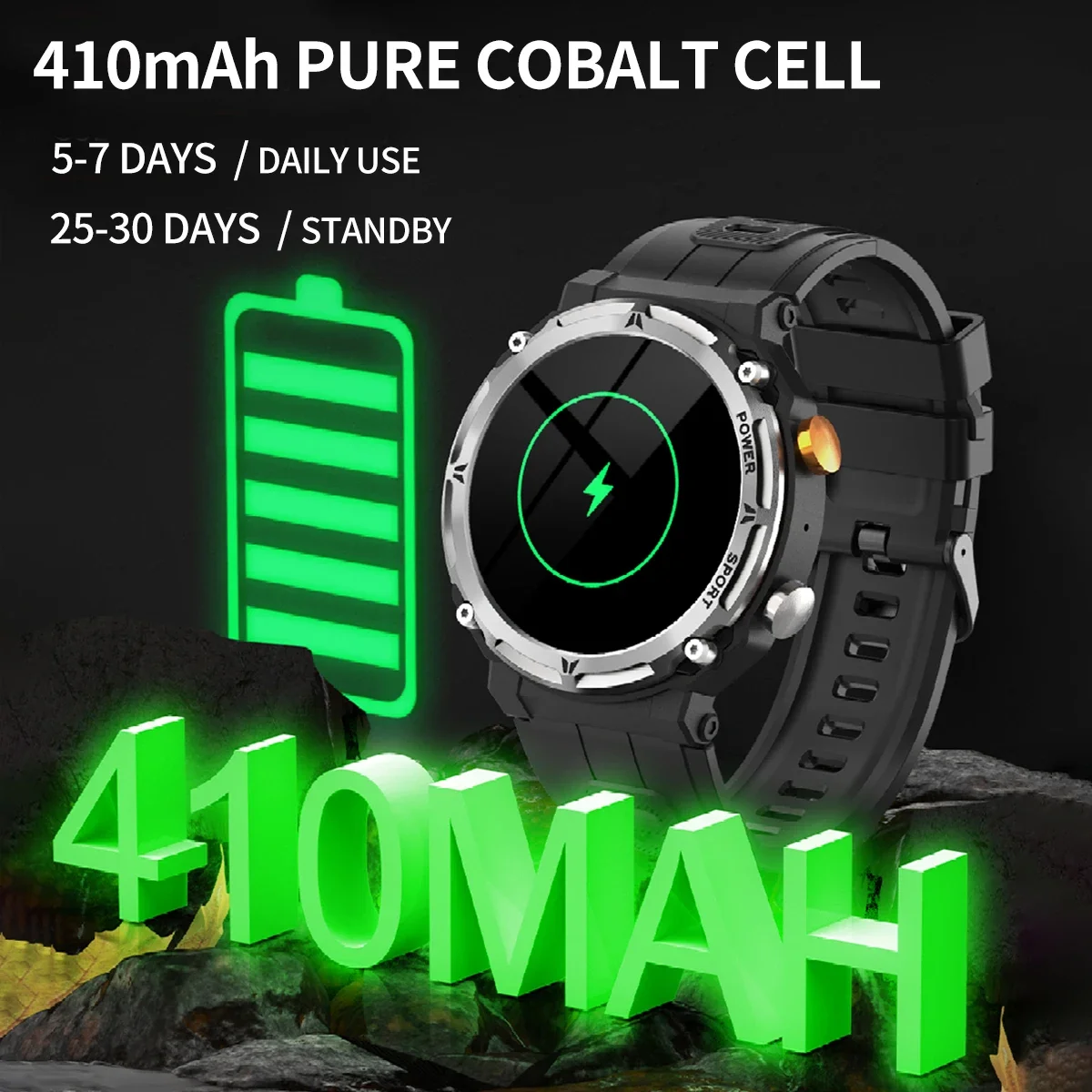 Military Smart Watches 1.39” HD 5ATM Waterproof Rugged for Men, Smart Watch with Bluetooth Call (Answer/Dial) For Xiaomi Huawei