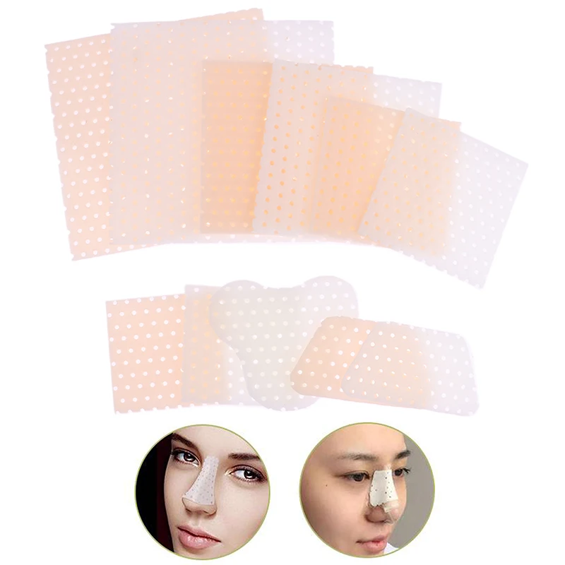 1Pc Nose Job Rhinoplasty Splint Ortho Immobilized Thermoplastic Nose Nasal Fracture Splint Trapezoid Adhesive Tape