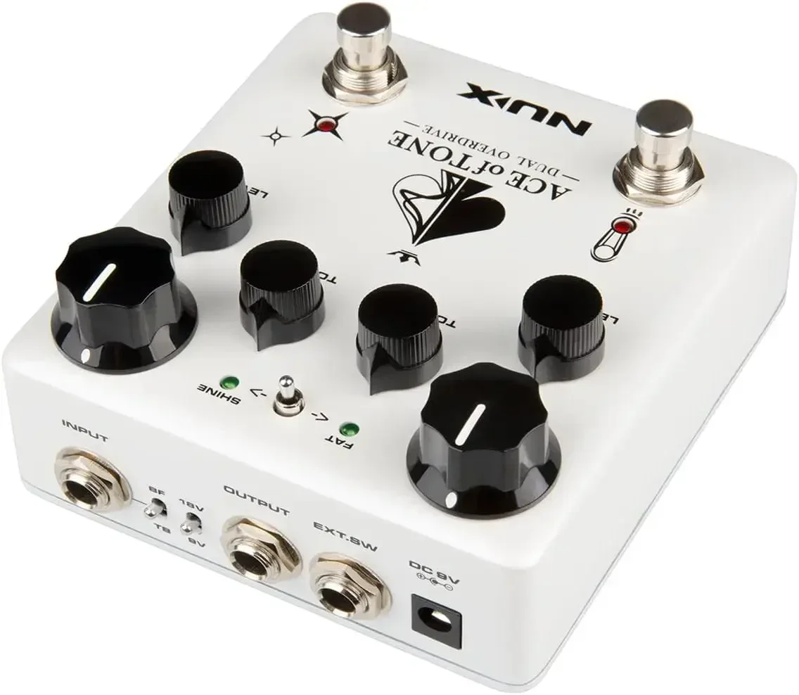 دواسة NUX Ace of Tone NDO-5، تأثيرات الجيتار الكهربائي، دواسة ذات محرك مزدوج، دواسة تأخير مكدسة