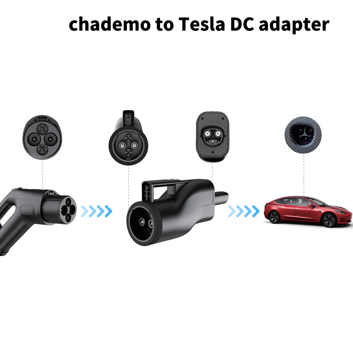 WUFEN 250A NACSコネクタアダプター CHAdeMO - テスラ 1000Vアダプター