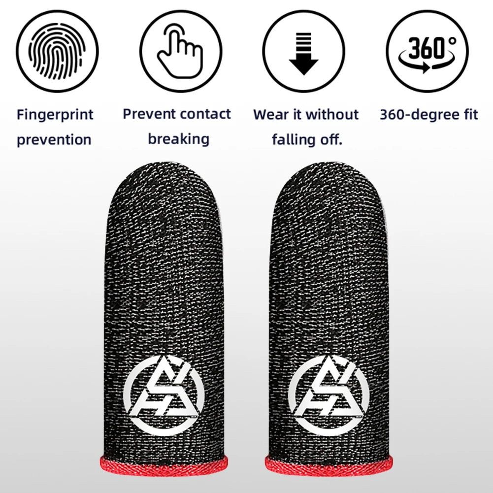 20 Pcs Gaming Finger Cover Sweatproof for PUBG Gamer Fingertips Cover Anti-slip Finger Cots Cover for Touch Screen Mobile Gaming