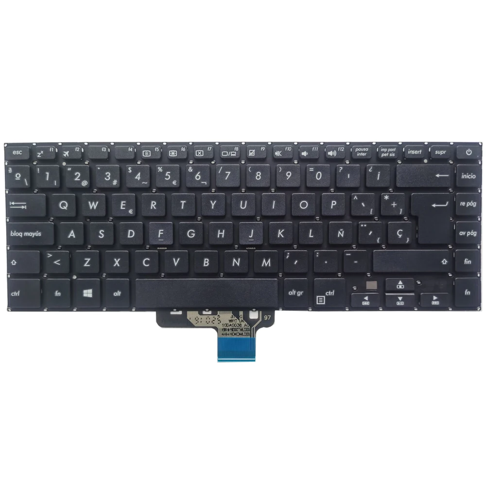 New Spanish Keyboard For ASUS VivoBook S510 510U X510 X510U X510UA X510Q A510U F510U UK505B UX530 UX550 UX580 SP Black