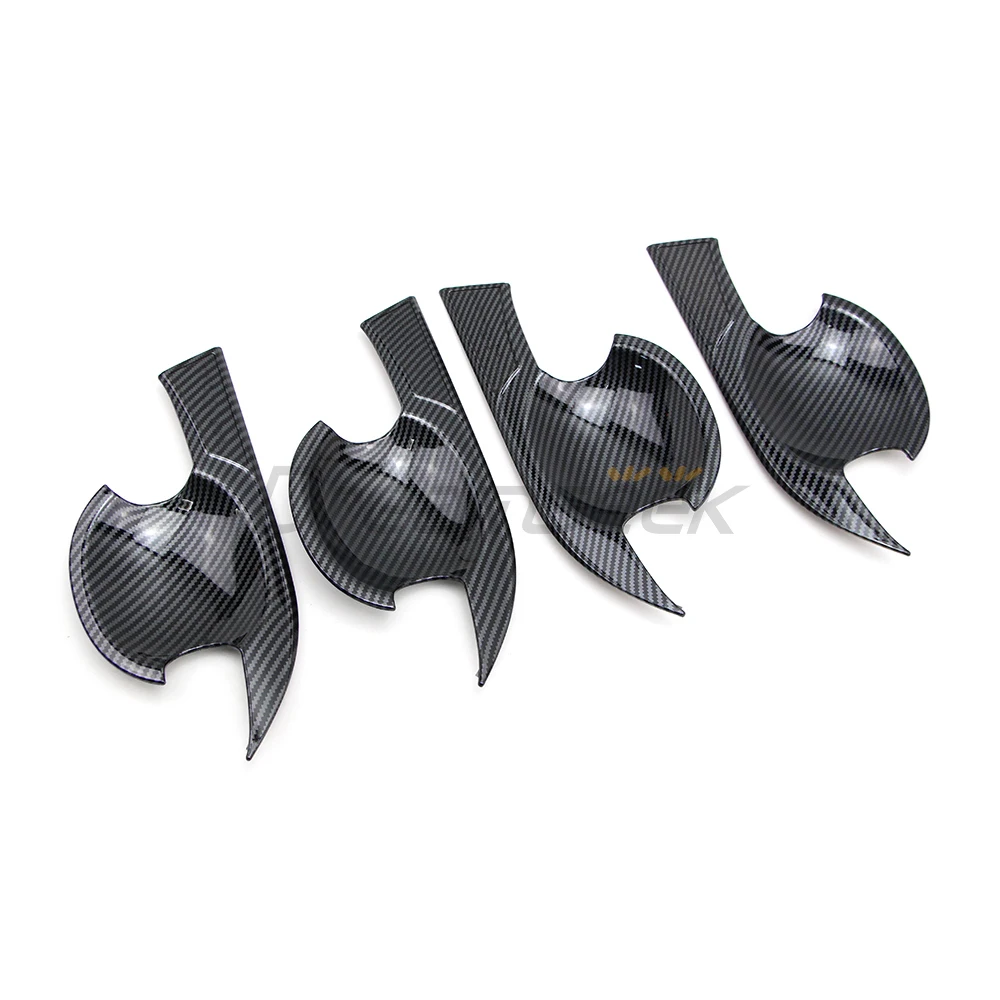 For Nissan X-Trail Rogue T33 2021+ Car Exterior Door Handle Bowl Cup Cover ABS Chrome/Carbon Fiber Style Molding Trim 4PCs