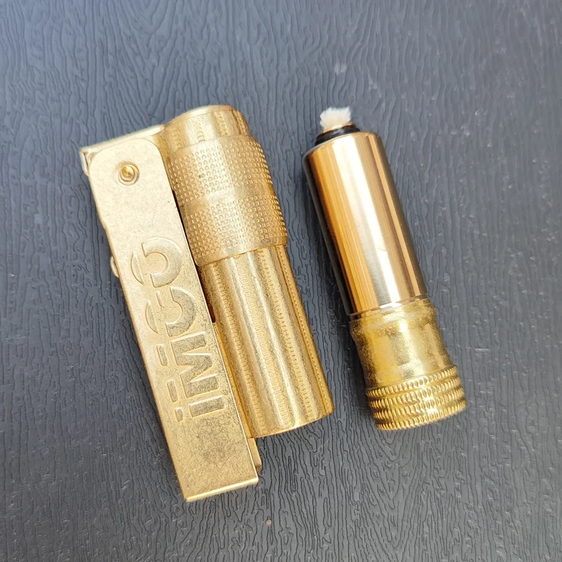 For IMCO 6700 Lighter Full Brass Sealed Fuel Tank With Spare Flint Storage Warehouse  Replace Aluminum Fuel Tank