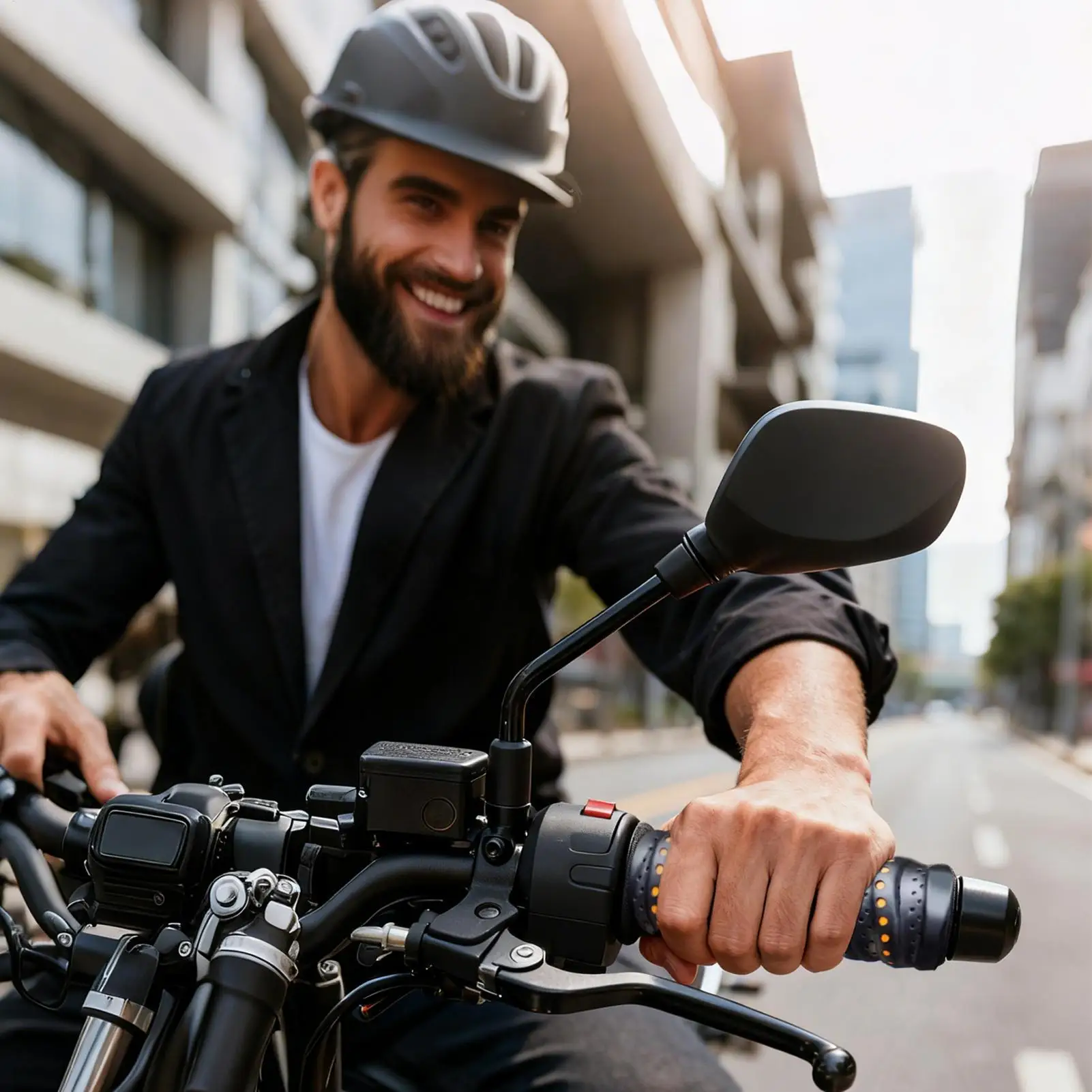 Motorcycle Handlebar Grips Tapes Non-Slip 1 Pair Motorcycle Scooter Supplies Bike Handle Grips For Mountain Road Daily Outdoor