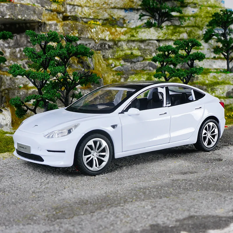 

1:24 Tesla Model 3 Alloy Model Car Toy Diecasts Metal Casting Sound and Light Car Toys Vehicle
