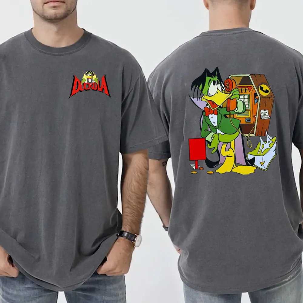 Count Duckula Graphic T Shirts Funny Men Classic Man Vintage Clothes Adult Shirts Tops Cotton Shirts Y2k Clothes Ropa Hombre