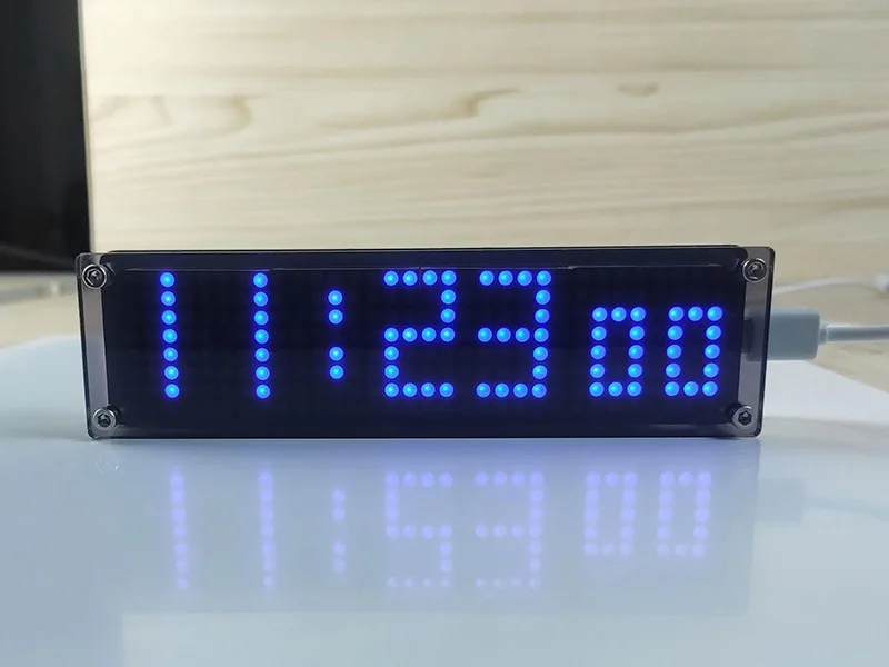 WIFI dot matrix clock network timing ESP8266  Large (145x40mm) circular