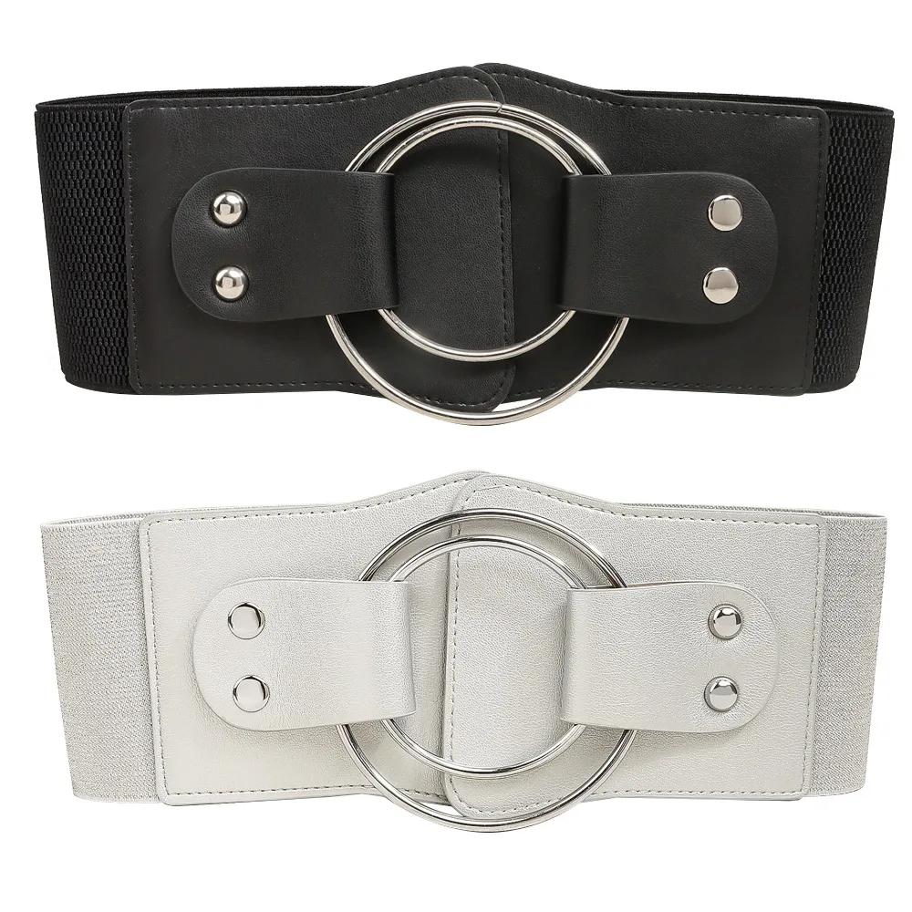 High Quality Luxury Women's Waist Cover Trendy Double Circular Elastic Waist Cover Versatile Coat Belt