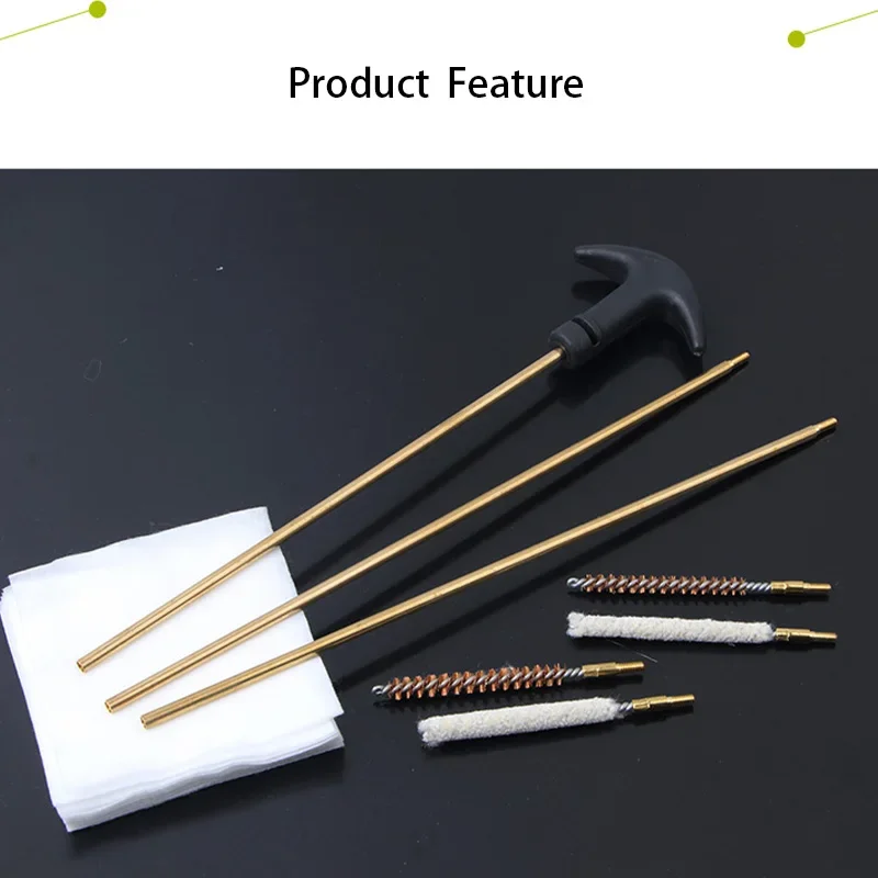 7piece Bore Brush Gun Barrel Cleaning Kits Gun Care Cleaning Rod Brush Set Gun Cleaning Accessories Brass Rods Portable