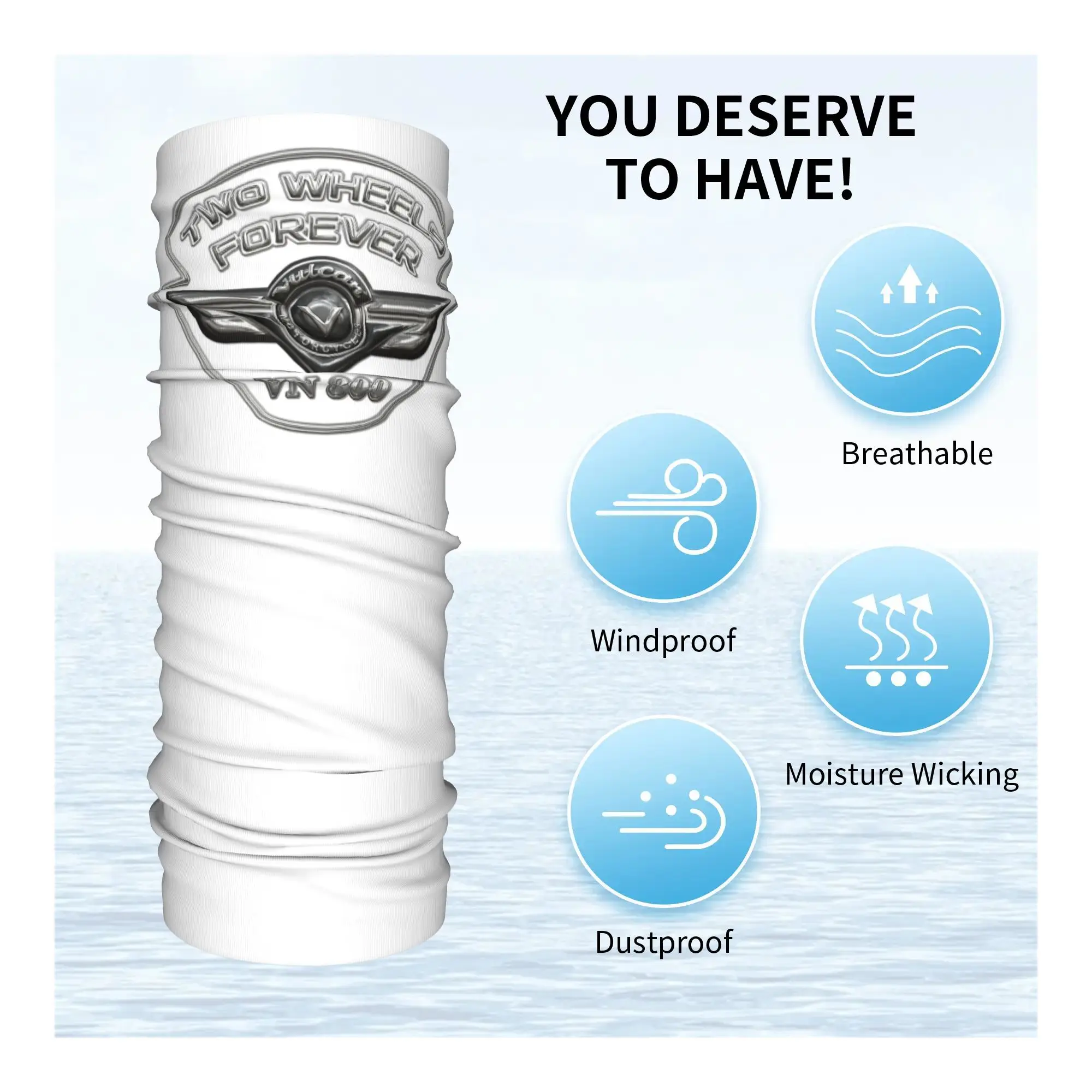 عجلتين إلى الأبد فولكان VN 800 دراجة نارية باندانا غطاء الرقبة المطبوعة التفاف قناع وشاح قناع الوجه الدراجات للرجال النساء الكبار