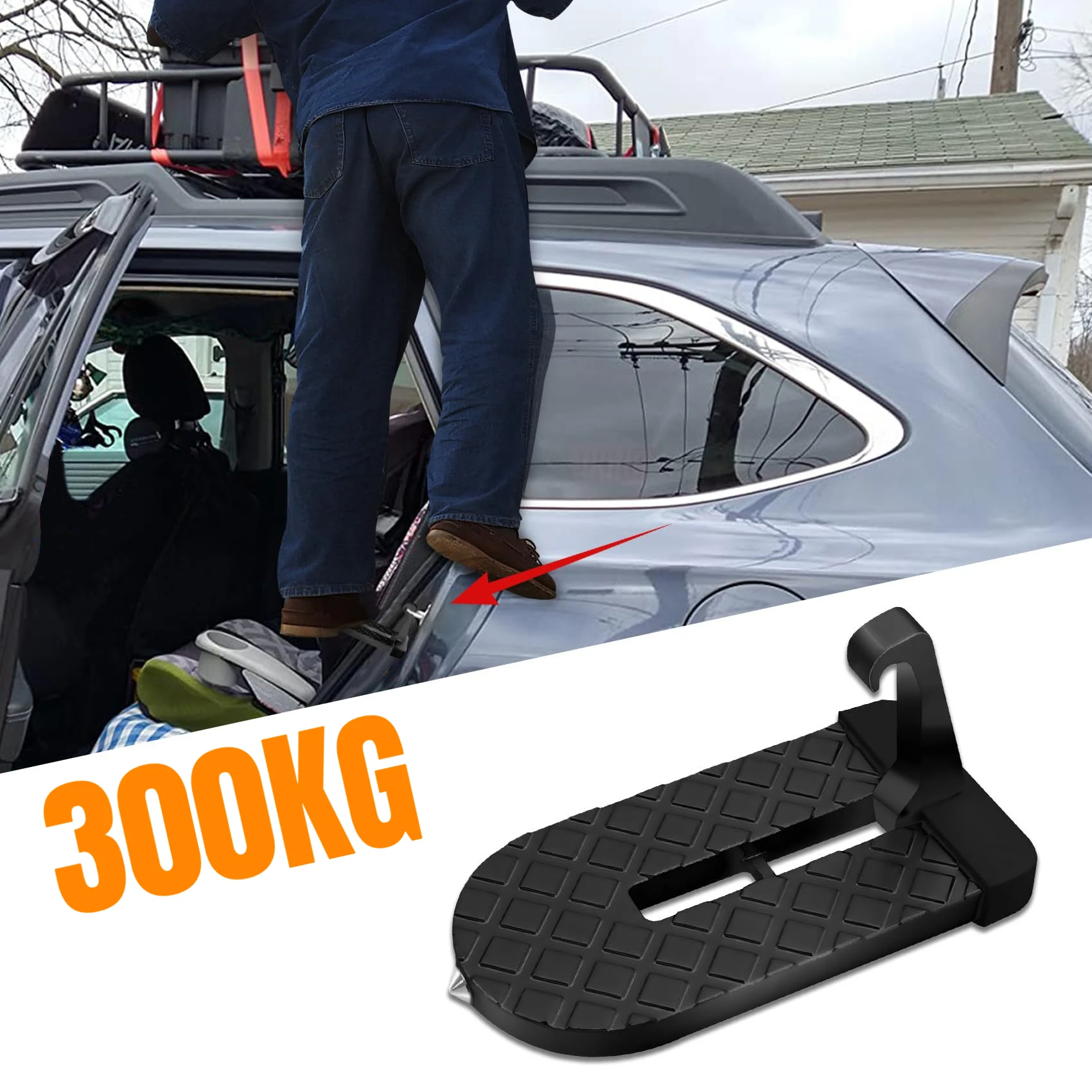 

Universal Fit Car Door Step Door Lock Hook Treadle Non-slip Auxiliary Ladder Aluminium Alloy Safety Hammer for SUVs Trucks