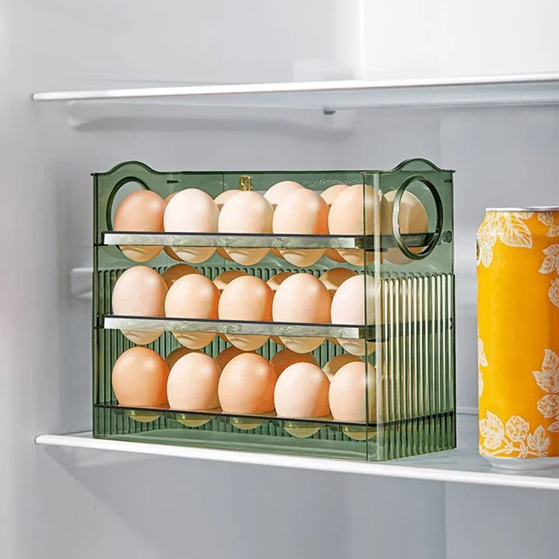 Egg Storage Box Refrigerator Organizer Food Containers Egg Fresh-keeping Case Holder Tray Dispenser Kitchen Storage Boxes image 2