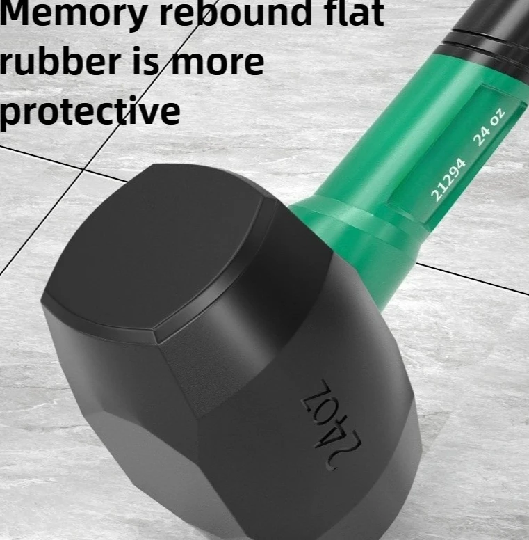 Multifunctional Shockproof Home Decoration Elastic Tile Installation Hammer Solid Rubber Hammer Industrial Grade