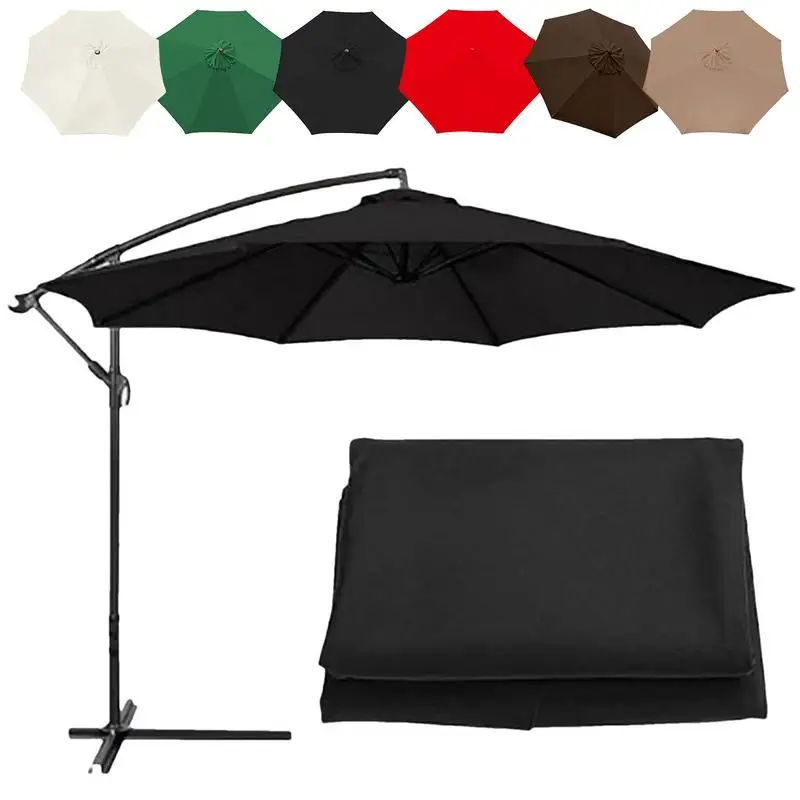 8 Bones Patio Parasol Umbrella Surface Without Stand 3m Parasol Replaceable Cover Waterproof UV Block for Outdoor Beach Garden