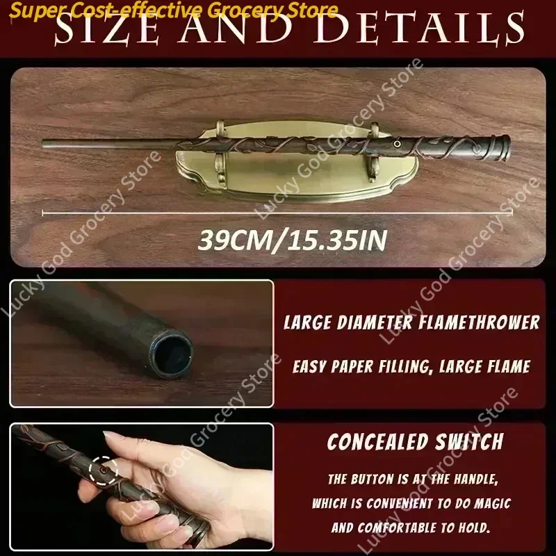 هاريز النار التنفس الصولجانات السحرية مجموعة كاملة من الدعائم المرحلة السحرية توهج عصا سحرية هالوين عيد الميلاد تأثيري الهدايا اللعب #3