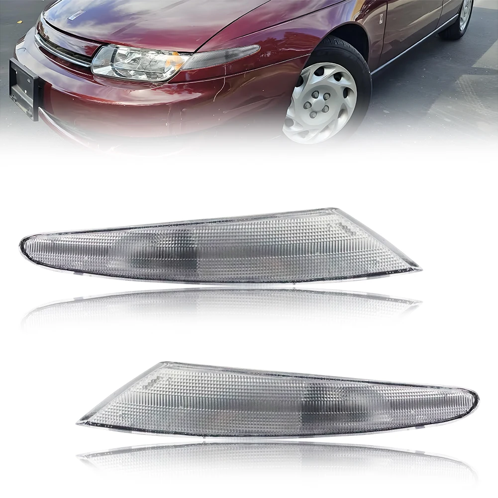 

2Pcs Front Corner Side Marker Light Turn Signal Fender Light Cover For 2000-2002 Saturn LS/LS1/LS2/LW1/LW2/L100/L200/L300/LW200