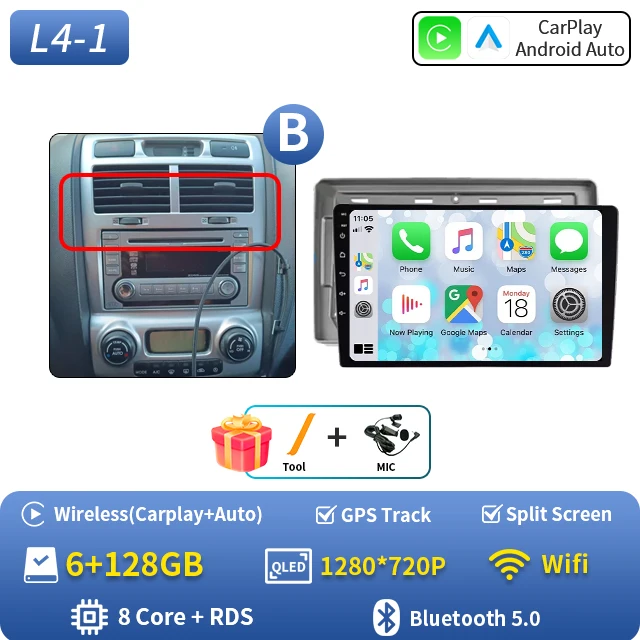 Android 16 autoradio voor Kia Sportage 2 2004 2005 2006 2007-2010 Auto Carplay GPS Multimedia Speler Stereo Navigatie Head Unit