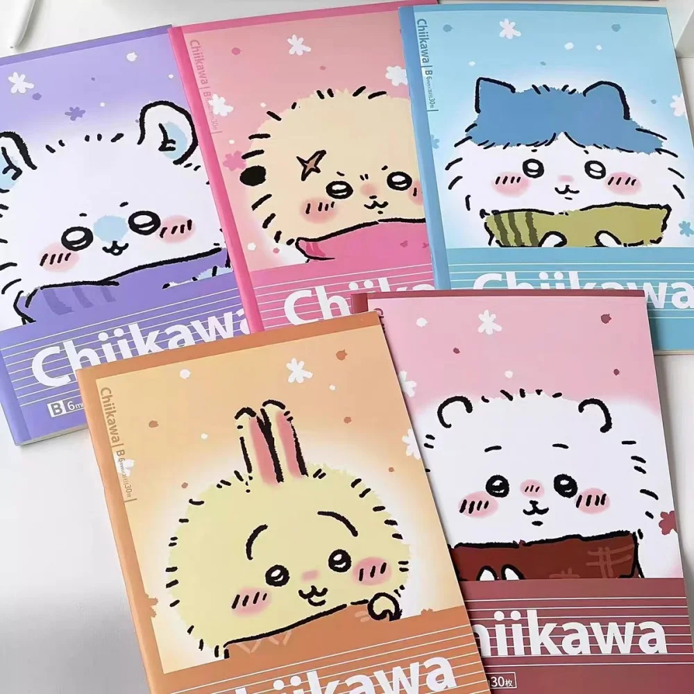 

Kawaii Chiikawa Hachiware Notebook Anime Cartoon Usagi Student Ruled Diary School Office Stationery Supplies Girls Birthday Gift