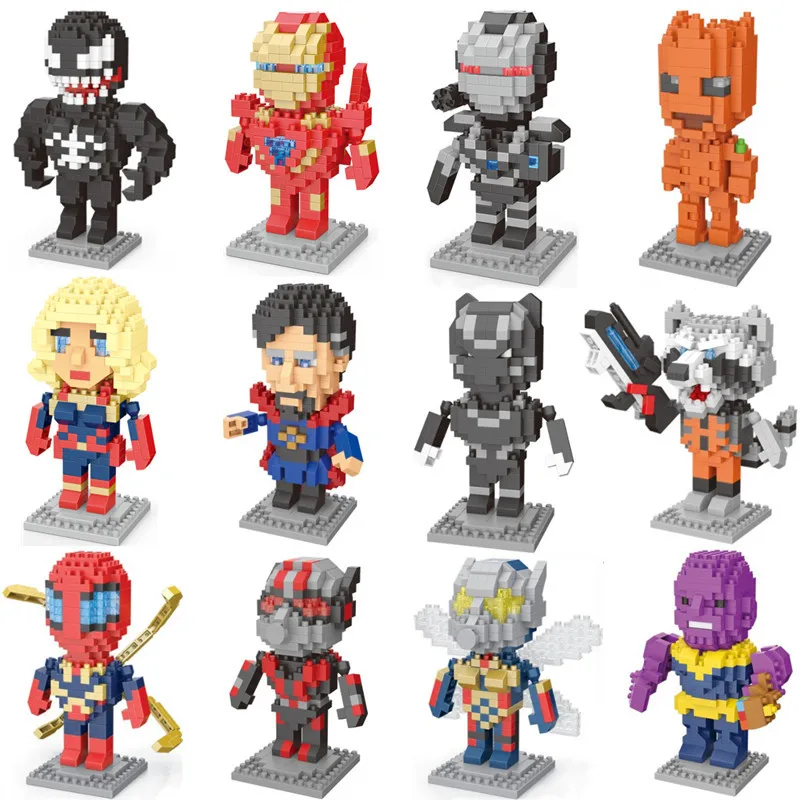 

Hot Model Spider-Man Marvel Superhero Building Blocks Superman Thor Iron Man Classic Movie Figures Model Set Bricks Kid Toy Gift