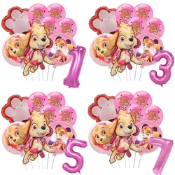 Ensemble de ballons en aluminium Paw Patrol Skye pour filles, décorations de fête préChristophe, cadeaux jouets pour enfants, rose, 32 po