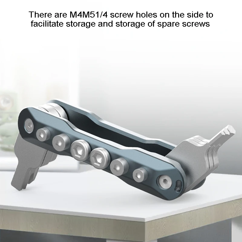 카메라 육각 키, 접이식 메트릭 육각 키 세트, 비디오 카메라 및 짐벌 작업용 6 가지 기능 도구 포함