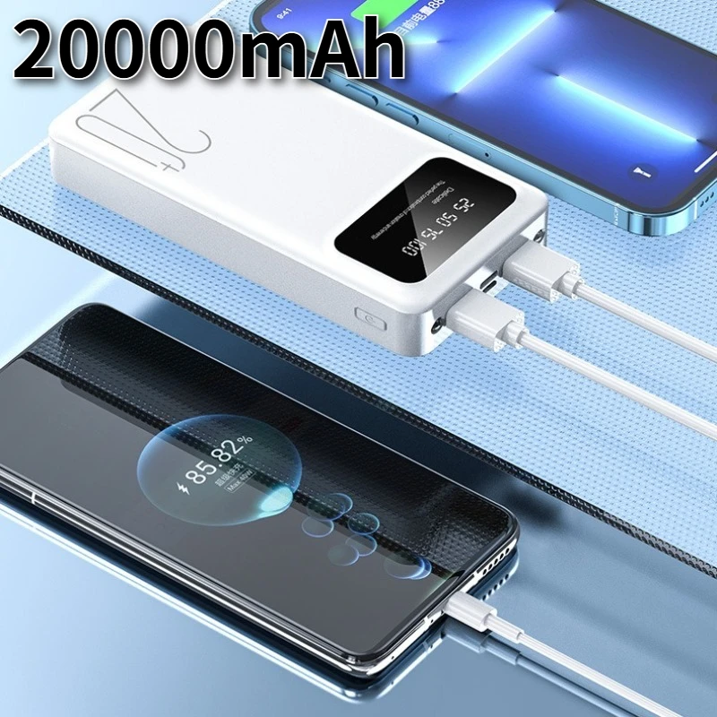 

Портативный аккумулятор большой емкости 20000 мАч, подходит для зарядки мобильных телефонов/электроники Android и другого оборудования