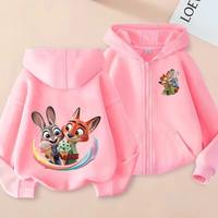 Zootopia Y2k Zip Up Sweatshirts Cute Judy Movie Hoodie Coat Children Clothing Kids Girls Hoody Sports Street Casual Tops Jacket