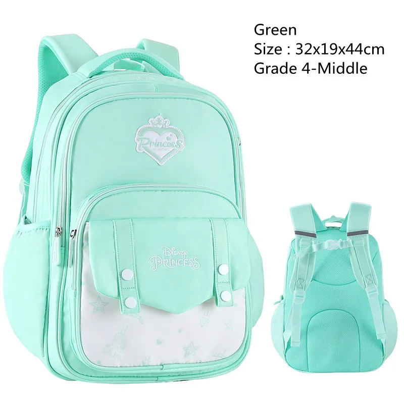 Disney Princess Girls School Bag Middle Primary Student Shoulder Orthopedic Backpack Large Capacity Kids Gifts Mochilas Escolare