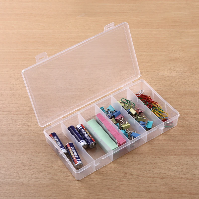 6 Grids Compartment Plastic Storage Box Practical Toolbox Transparent PP Boxes Bead Jewelry Case Display Organizer Container