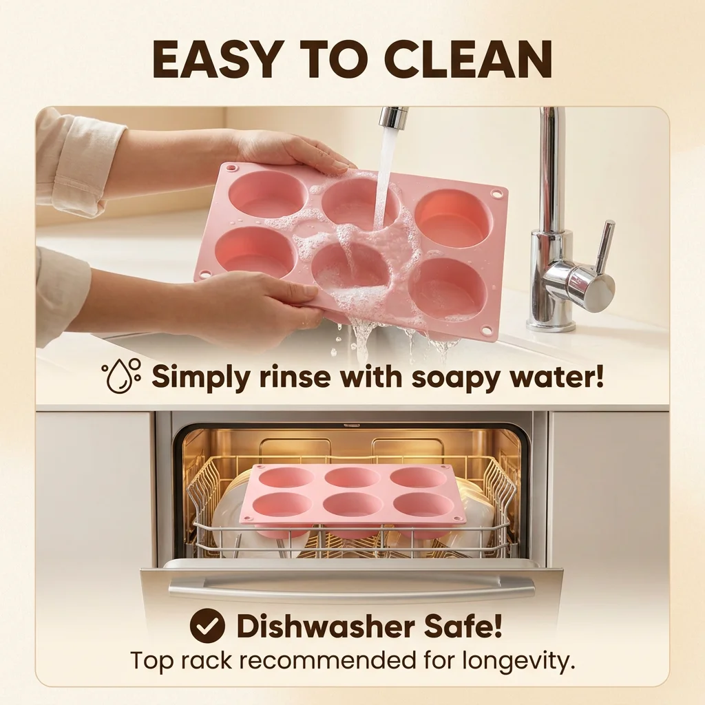 Eco Soap - Forma de silicone redonda com 6
