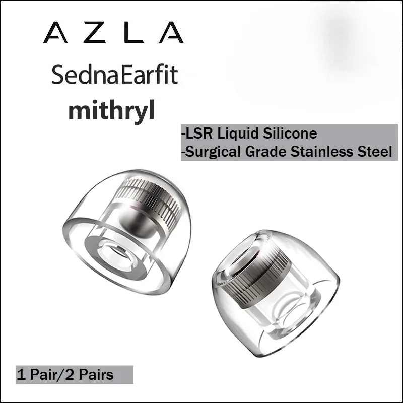 

AZLA Mithryl набор затычек для ушей, набор аксессуаров, кабель из нержавеющей стали LSR, силиконовые затычки для ушей, защитный чехол, насадки для ушей