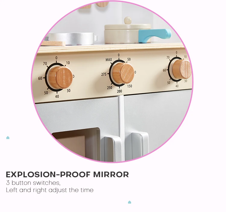 Houten speelkeuken, speelgoedkeuken kookset voor kinderen, speelkeuken voor kinderen, fantasiespelset, fantasiespeelset voor de keuken