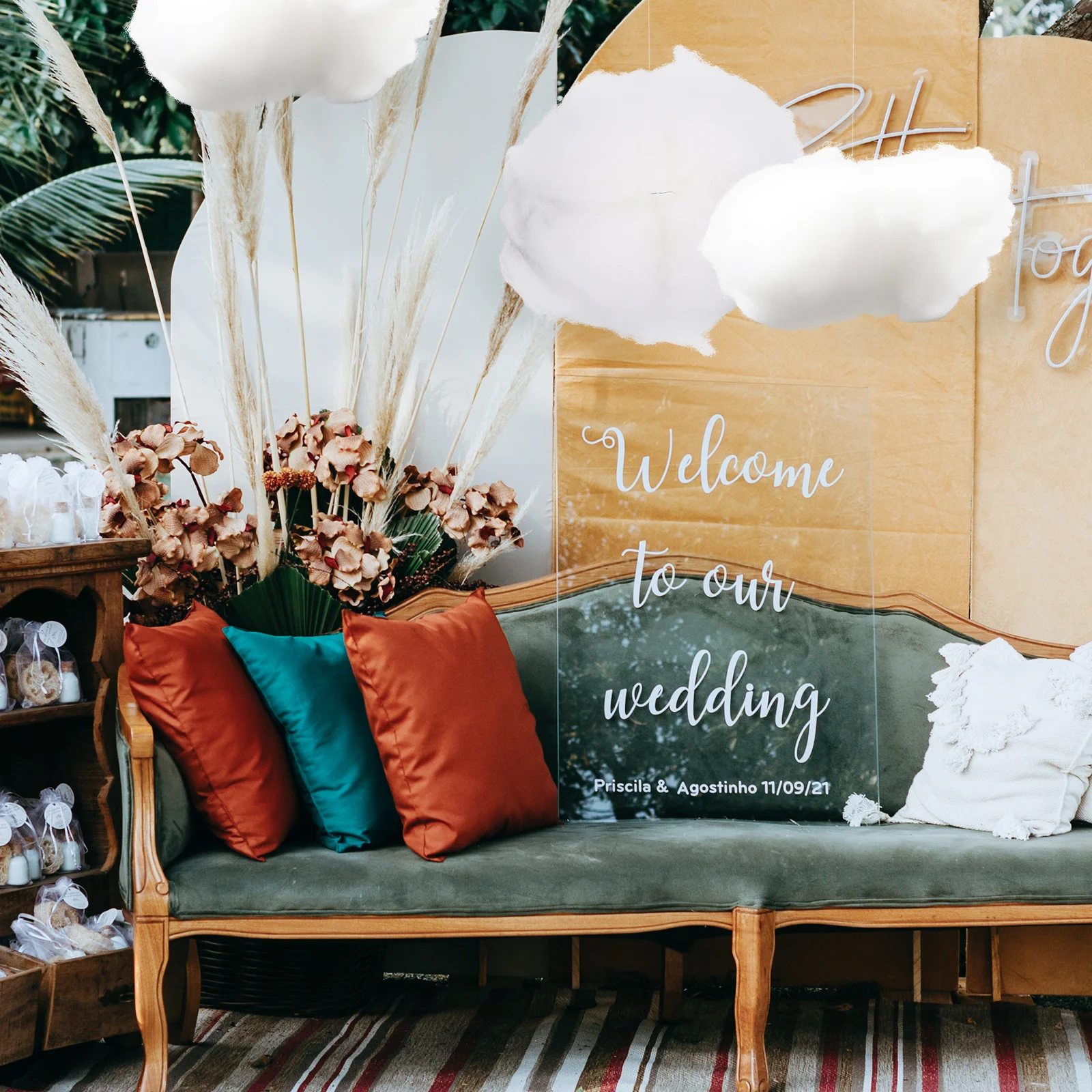 

4pcs Cloud Ornament For Nursery Room Wedding Party Decoration Diy Hanging Ornament Pendant Home Interior Decor