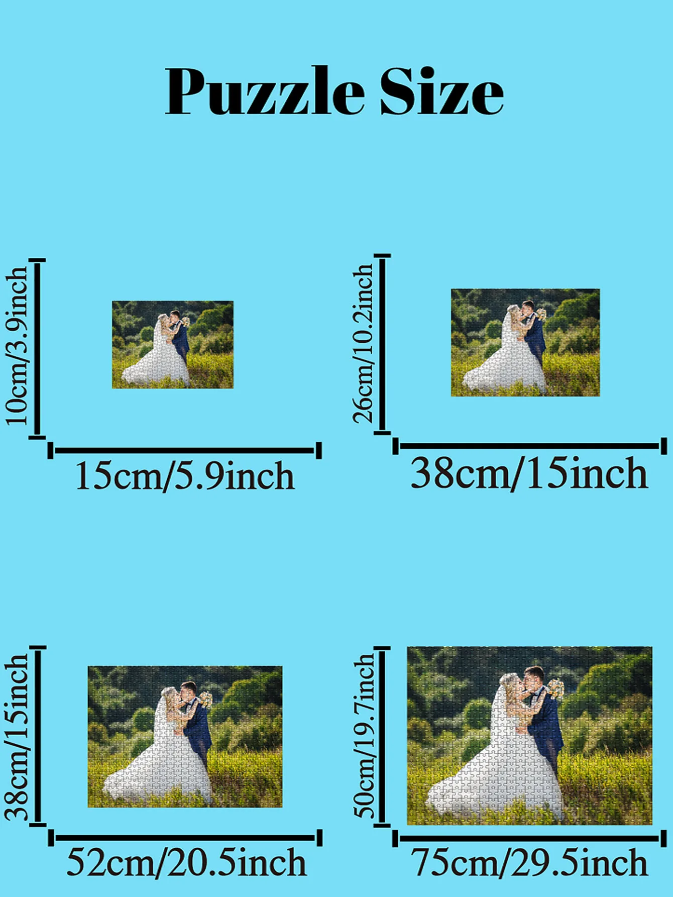 35/300pcs  Cartoon marriage Customized Poster Custom Photo Jigsaw puzzle Personalized Photo For Baby Toy Children Gift