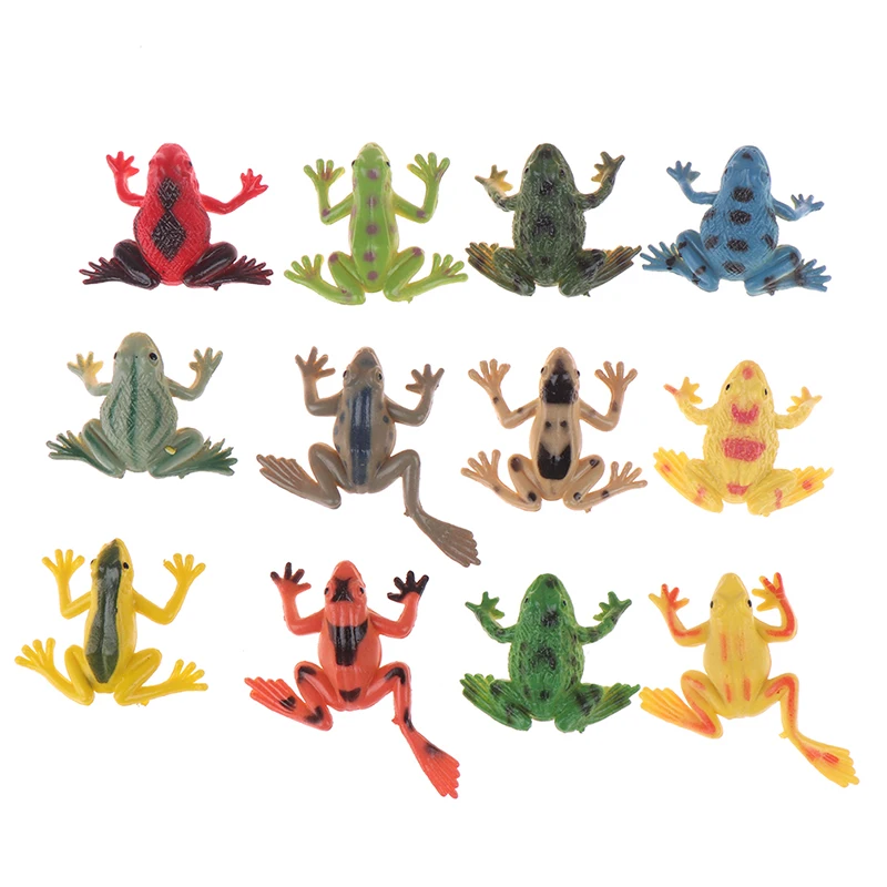 12pcs frogs model action toy figures learning education toys for children gift